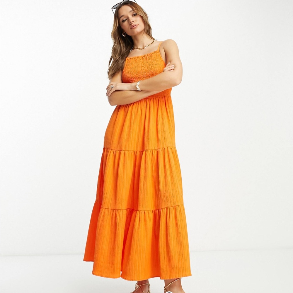ASOS Smocked Orange Maxi Dress | Vacation Dress | Beach Dress